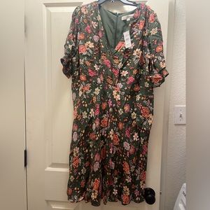 Womens plus size floral LOFT dress